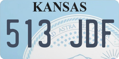 KS license plate 513JDF