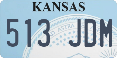 KS license plate 513JDM