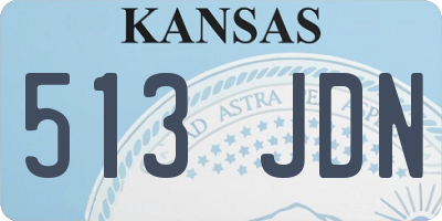 KS license plate 513JDN