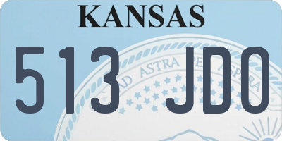 KS license plate 513JDO