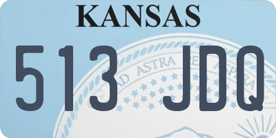 KS license plate 513JDQ