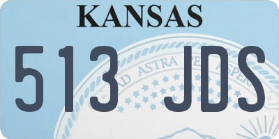 KS license plate 513JDS