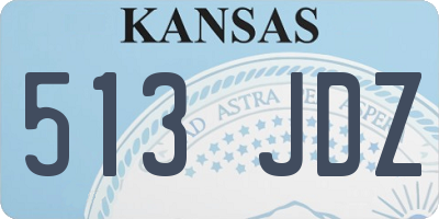 KS license plate 513JDZ