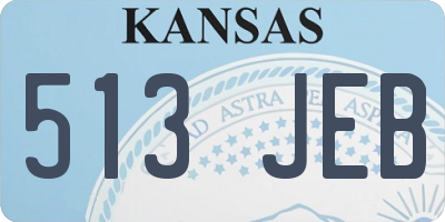 KS license plate 513JEB