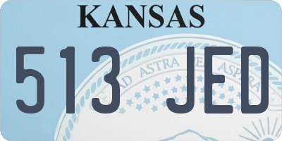 KS license plate 513JED