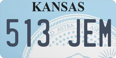 KS license plate 513JEM
