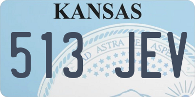 KS license plate 513JEV