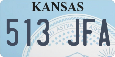 KS license plate 513JFA