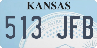 KS license plate 513JFB