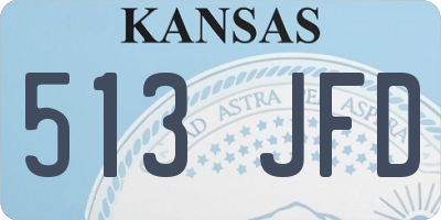 KS license plate 513JFD