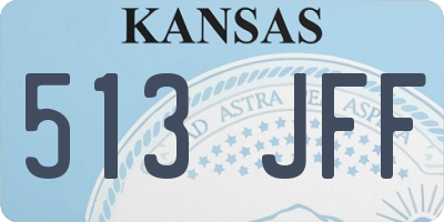 KS license plate 513JFF