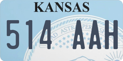 KS license plate 514AAH