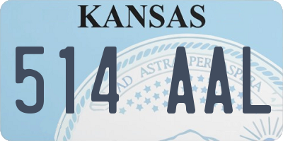 KS license plate 514AAL