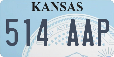 KS license plate 514AAP