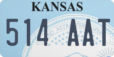 KS license plate 514AAT