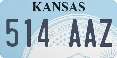 KS license plate 514AAZ