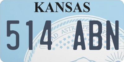 KS license plate 514ABN