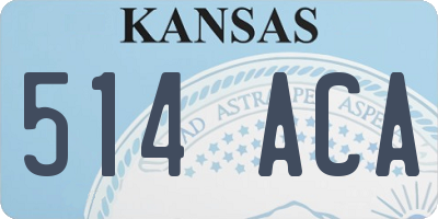 KS license plate 514ACA