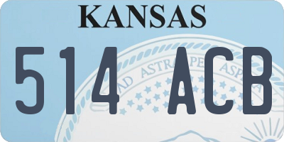 KS license plate 514ACB