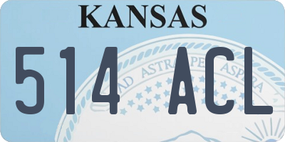 KS license plate 514ACL