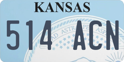 KS license plate 514ACN