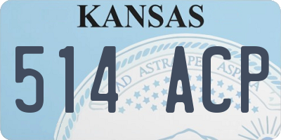 KS license plate 514ACP