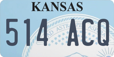 KS license plate 514ACQ