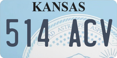 KS license plate 514ACV