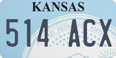 KS license plate 514ACX
