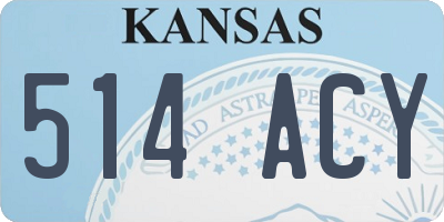 KS license plate 514ACY