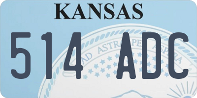 KS license plate 514ADC