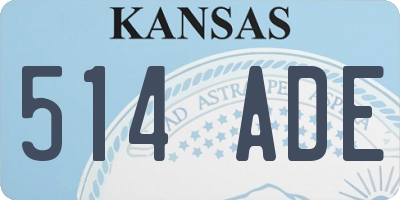 KS license plate 514ADE
