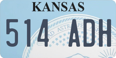 KS license plate 514ADH