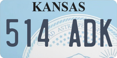 KS license plate 514ADK