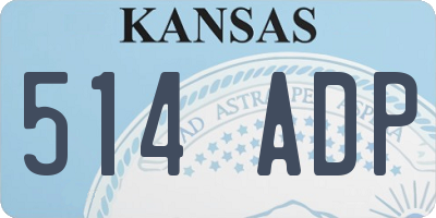 KS license plate 514ADP