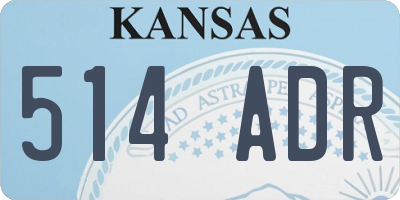 KS license plate 514ADR