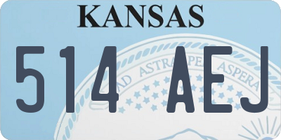 KS license plate 514AEJ