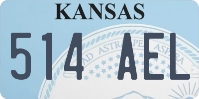 KS license plate 514AEL