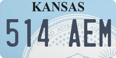 KS license plate 514AEM