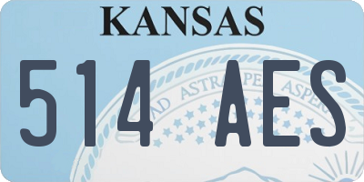 KS license plate 514AES