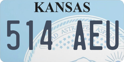 KS license plate 514AEU