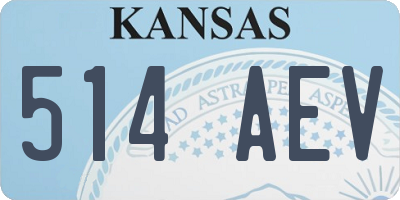 KS license plate 514AEV