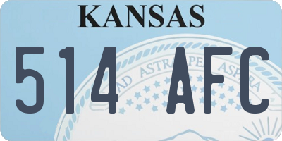 KS license plate 514AFC