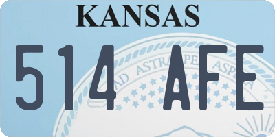 KS license plate 514AFE