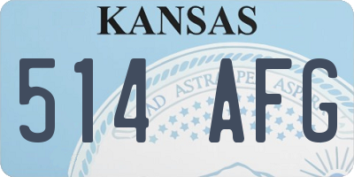 KS license plate 514AFG