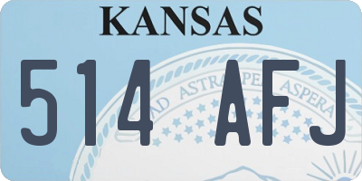 KS license plate 514AFJ