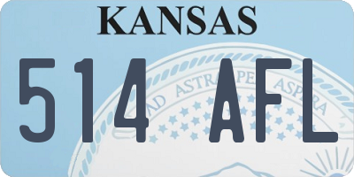 KS license plate 514AFL