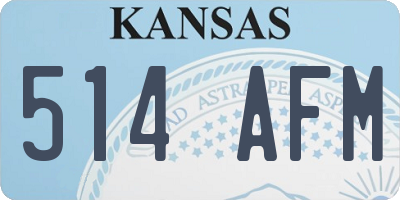 KS license plate 514AFM