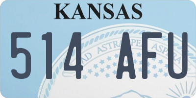 KS license plate 514AFU