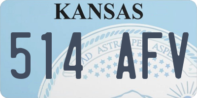 KS license plate 514AFV